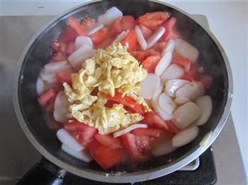 番茄鸡蛋炒年糕的做法图解9