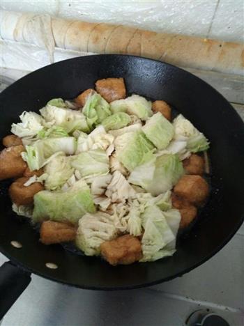 白菜炖炸豆腐的做法步骤8