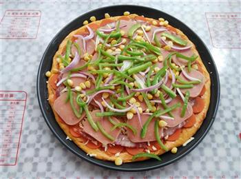 南瓜干虾健康披萨的做法图解14