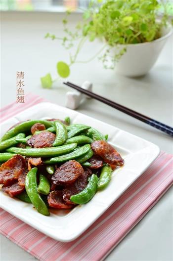 麻辣肠炒甜豆的做法图解7