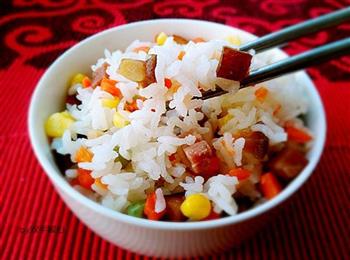 腊肉焖米饭的做法图解15