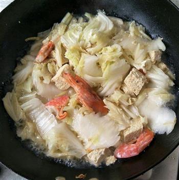 白菜大虾炖冻豆腐的做法步骤6
