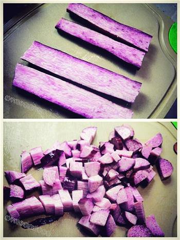 紫山药豌豆杂粮粥的做法图解2