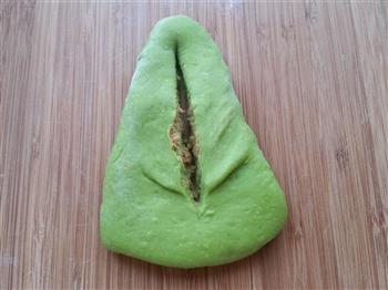 绿叶肉松面包的做法图解12