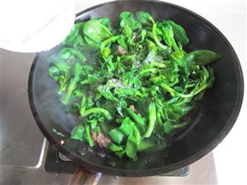 腊肉炒白菜苔的做法步骤6