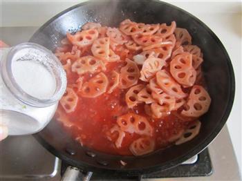 茄汁藕片的做法图解7