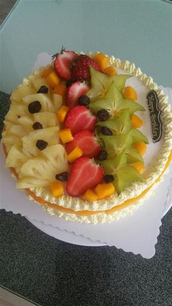 焦糖菠萝夹心水果蛋糕的做法步骤7