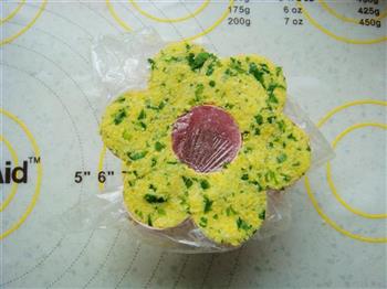 芹菜叶花朵玉米饼的做法图解8