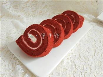 红丝绒蛋糕卷的做法步骤28