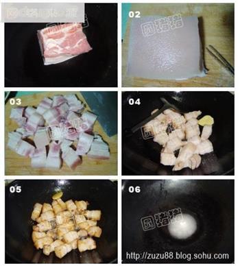 鱿鱼红烧肉的做法步骤1