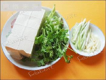 香菜拌豆腐的做法步骤1
