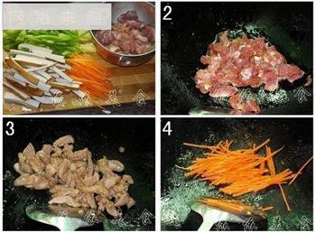 香干青椒炒肉丝-春季美食的做法图解1
