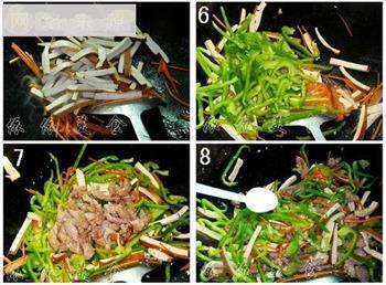 香干青椒炒肉丝-春季美食的做法图解2