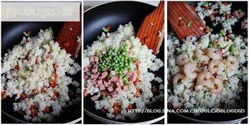 流行混搭-豌豆虾仁炒饭的做法步骤6