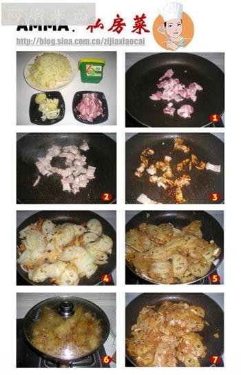 大暑天里清热解燥的小菜-五花肉炒藕片的做法步骤1