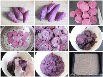 纯天然平底锅紫薯饼的做法图解1