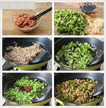 三伏天不想做饭时的简便一餐-青椒碎米肉夹馍的做法图解9