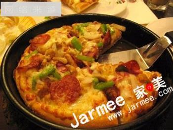 塔吉锅菜谱香菇火腿披萨的做法图解4