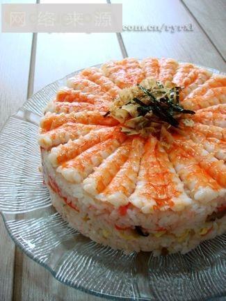 鲜虾寿司蛋糕的做法图解8