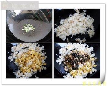 梅菜肉末炒米饭的做法步骤6