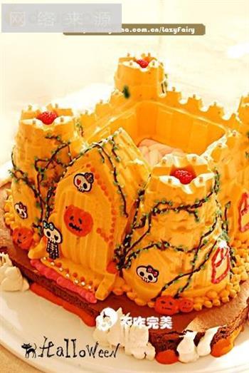 万圣节城堡南瓜酸奶慕斯蛋糕的做法步骤2