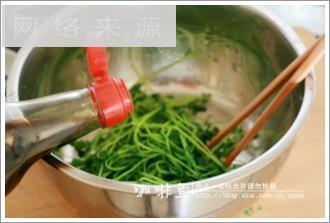 培根凉拌豌豆苗的做法步骤7