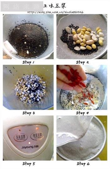 醇香五味豆浆的做法步骤1