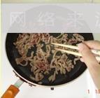 毛豆米茭白炒肉丝的做法步骤4