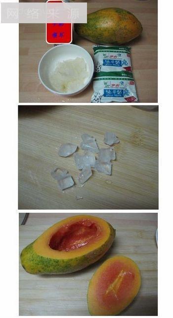 冰糖银耳牛奶炖牛瓜的做法图解1