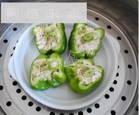 豆腐酿青椒的做法步骤8