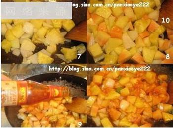 青木瓜菠萝甜辣虾的做法图解4