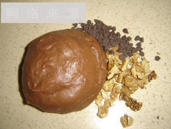 巧克力果干面包的做法步骤3