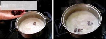 燕麦豆浆枣粥的做法图解2