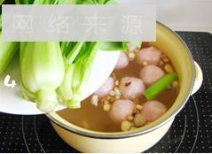 白芷油菜鱼丸汤的做法图解4