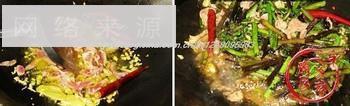 水蕨菜炒肉丝的做法图解3