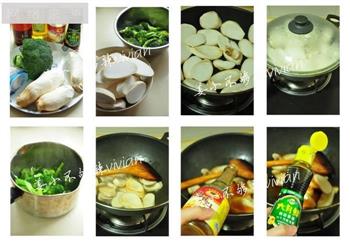 年夜菜预预热-鲍汁菇片的做法图解1