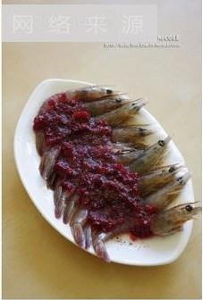 玫瑰酱烤虾的做法步骤1