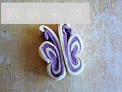 双色紫薯蝴蝶卷的做法图解10