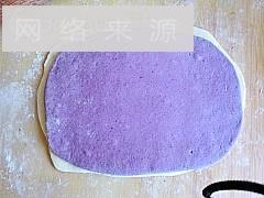 双色紫薯蝴蝶卷的做法图解5