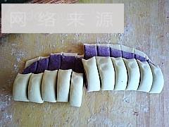 双色紫薯蝴蝶卷的做法图解7