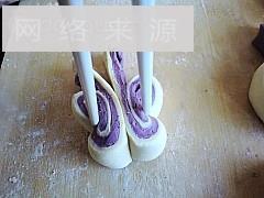 双色紫薯蝴蝶卷的做法图解9