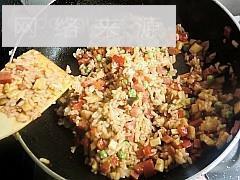 烤肉酱蘑菇火腿焗饭的做法步骤8