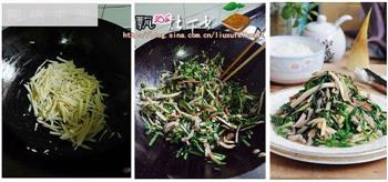 鲜美时令小炒-鲜笋豆干肉丝炒春韭的做法步骤2