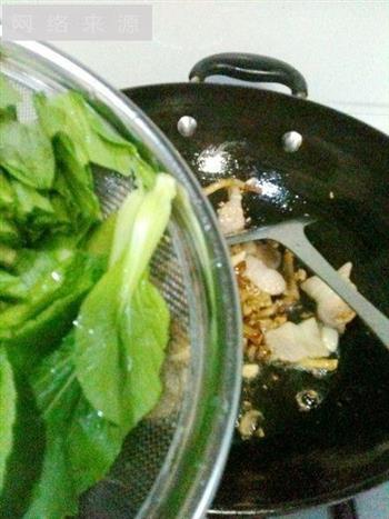 豆干肉片炒青菜的做法步骤6