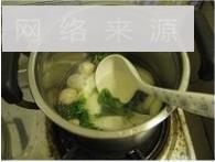 奶白菜肉丸煲的做法步骤4