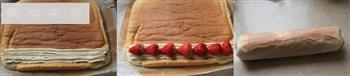 草莓奶油蛋糕卷的做法图解10