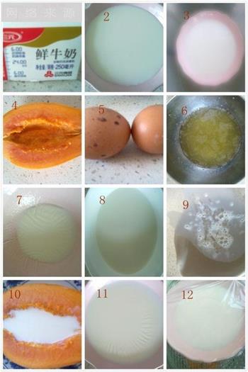 原盅木瓜炖鲜奶&双皮奶的做法步骤1