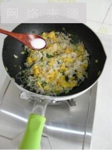 青菜蛋炒饭的做法步骤5