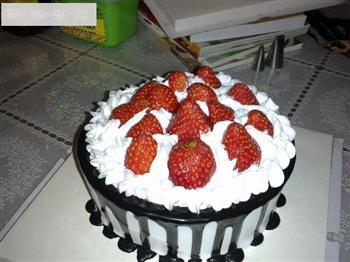 浓情巧克力草莓蛋糕的做法步骤12