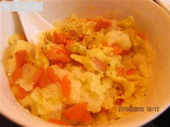 胡萝卜鸡蛋土豆泥的做法图解6